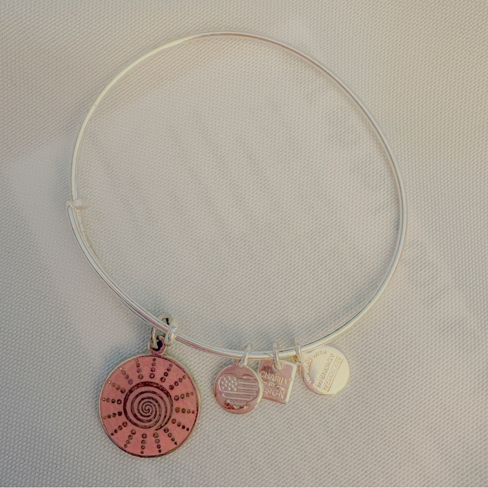 Alex and Ani Spiral Sun Charm Bangle | Charity by Design | 2015 | Silver Tone